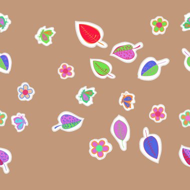 Soyut basit yaprakların kusursuz deseni