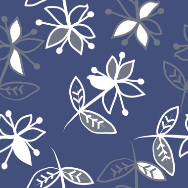 Soyut dikişsiz çiçek deseni, vektör 