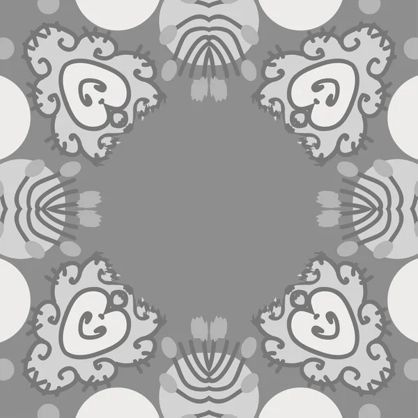 Motif Circulaire Sans Couture Avec Motif Floral Espace Copie — Image vectorielle