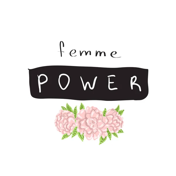 Femme Power, Slogan gráfico com ilustração vetorial, para estampas de t-shirt . —  Vetores de Stock