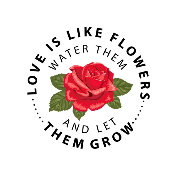Typografie-Slogan mit Blume Rose. Vektor-Illustration für T-Shirts. — Stockvektor