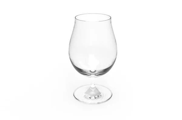 Empty Beer Glass White Background Render — Stock Photo, Image