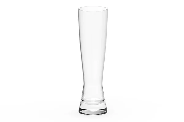 Szklanka Piwa Pusty Białym Tle Renderowania — Zdjęcie stockowe