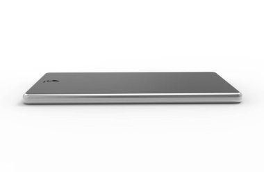 Soyut smartphone mockup gölgeler beyaz zemin üzerine. 3D render