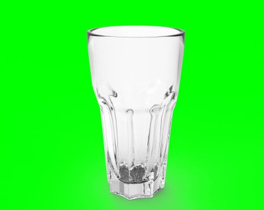 Şeffaf cam Pokal yansımaları ve gölgeler beyaz zemin üzerine boşaltın. 3D render