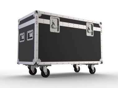 Siyah beyaz arka plan üzerinde basit uçuş dava kapandı. 3D render