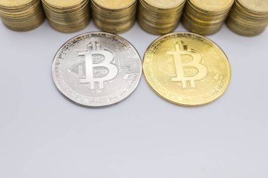 Para, Finans, E-Ticaret ve kripto para kavramı. Yakın çekim 