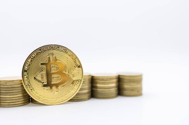 E-Ticaret, kripto para ve Para Kavramı. bitc'nin yakın çekim