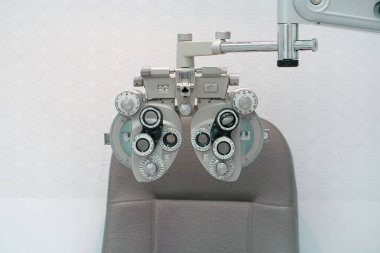 göz doktoru'nın ofisindeki bir vizyon makine. yakın çekim fotoğraf