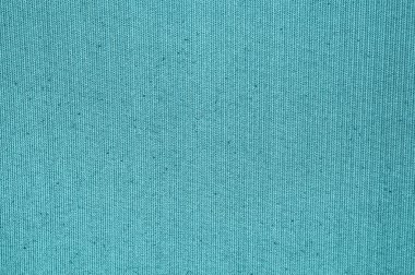 Kumaş zemin. Doğal doku ile pastel turkuaz kumaş yapısı. Açık mavi renkli hasır desen Tekstil malzemeden. Koyu mavi keçe doku. Yüksek çözünürlüklü fotoğraf