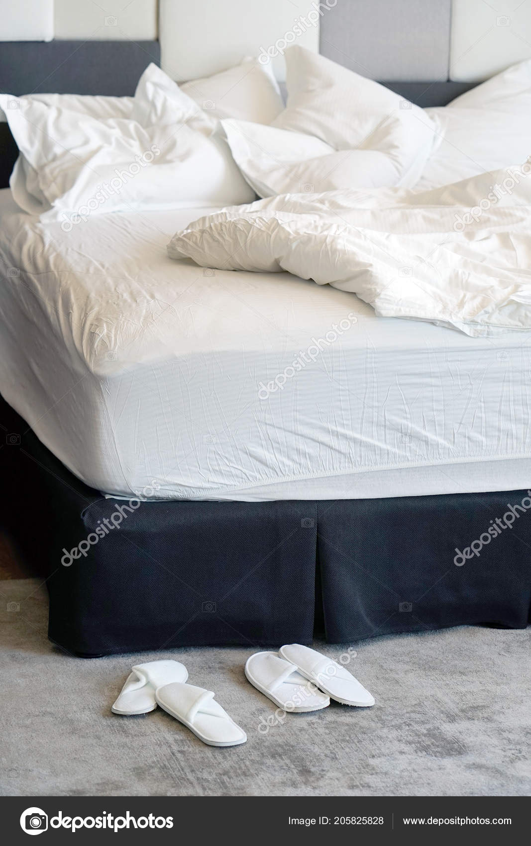 Crumpled Bed Hotel Close Unfinished Messy Bed Funny Night Sex Stock Photo by ©svershinsky 205825828