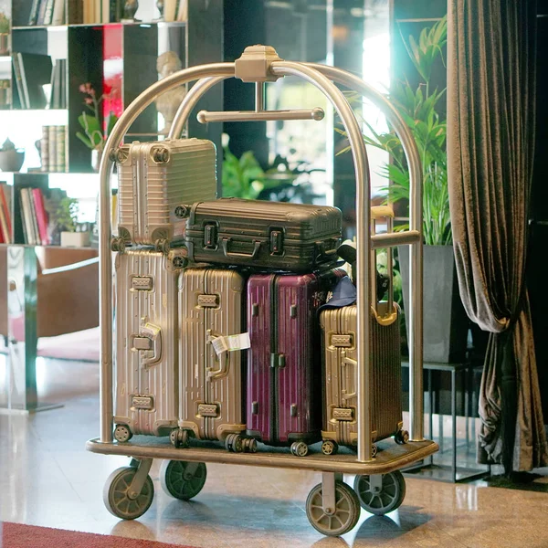 Trolley Luggage Hotel Hotel Baggage Cart — Stock Photo, Image