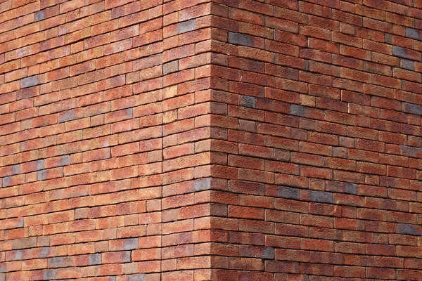 Red brick texture of the corner of the house. Red Brick wall for background or texture. Old red brick wall texture background