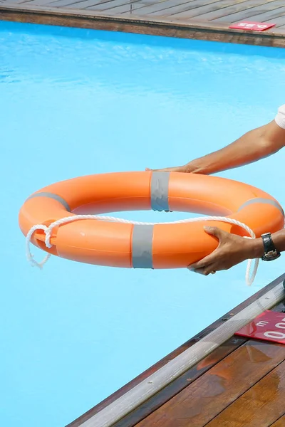 Red lifebuoy pool ring float