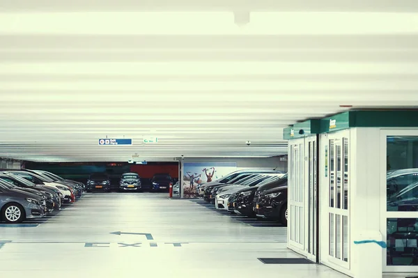 Underground parking with cars. — Stock Photo, Image