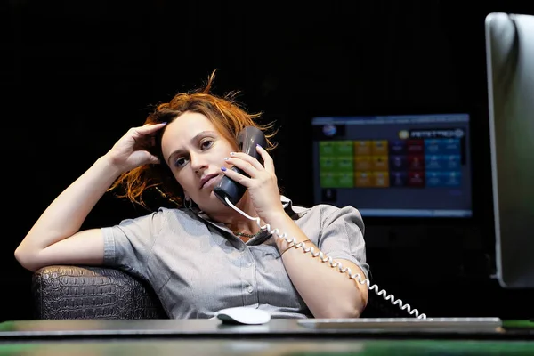 Receptie in het hotel. Hotel Administrator. — Stockfoto