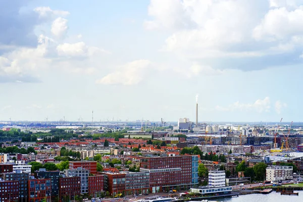 Vista do aterro de Amsterdã — Fotografia de Stock