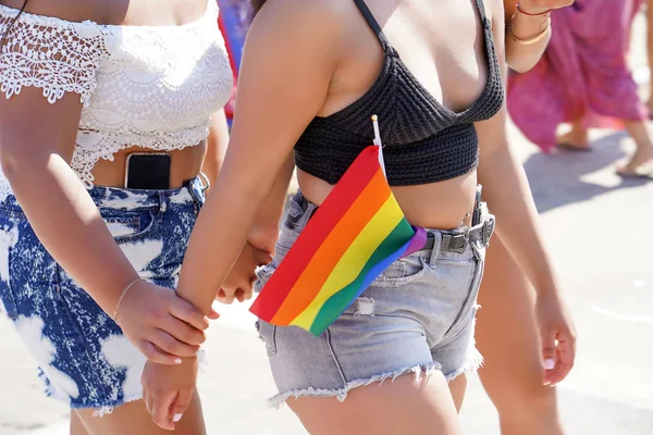 Desfile de lésbicas e gays. Pessoas . — Fotografia de Stock