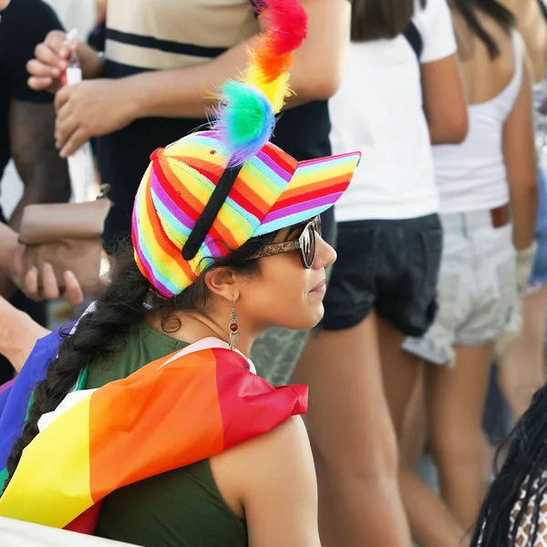 Parada lesbijek i gejów. Ludzi. — Zdjęcie stockowe