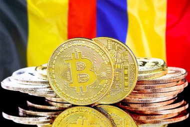 Belçika ve Moldova bayrak arka plan bitcoins