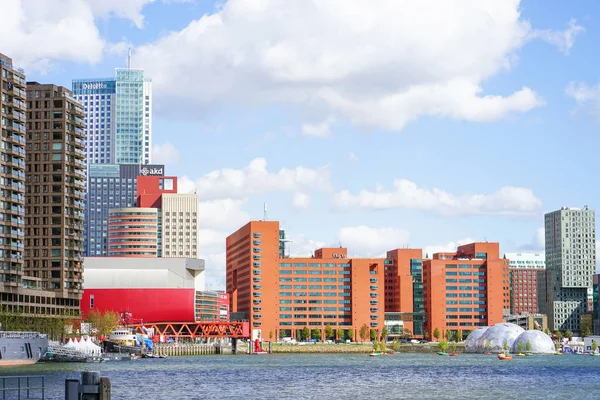 Rotterdam város Hollandiában Dél-Hollandiában. — Stock Fotó