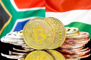 Güney Afrika ve Macaristan bayraklarında Bitcoinler