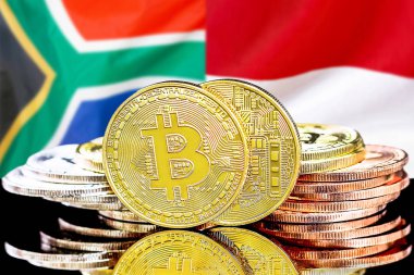 Güney Afrika ve Monako bayraklarında Bitcoinler