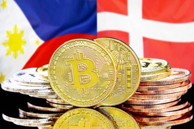 Filipinler ve Danimarka bayraklarında Bitcoinler