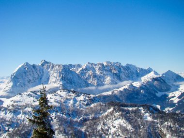 Avusturya Tyrol da vahşi İmparator Panoraması harika kış                  