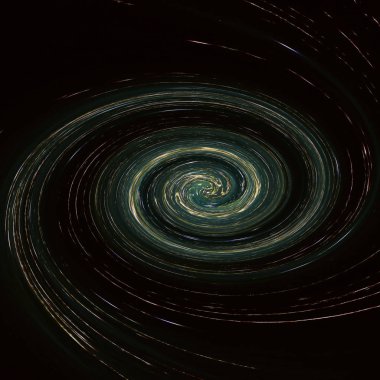 Soyut gösterimi yıldız veya bir spiral şeklinde uzayda bulunan gökada kümesi. Kavramsal yapısı farklı ışık ve renkler oluşur ve bir benzersiz desen ve doku ile sonuçlanır.