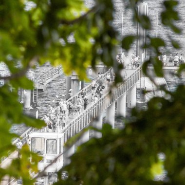 Baltık Denizi 'nde Sellin Deniz Köprüsü görünümü, BW