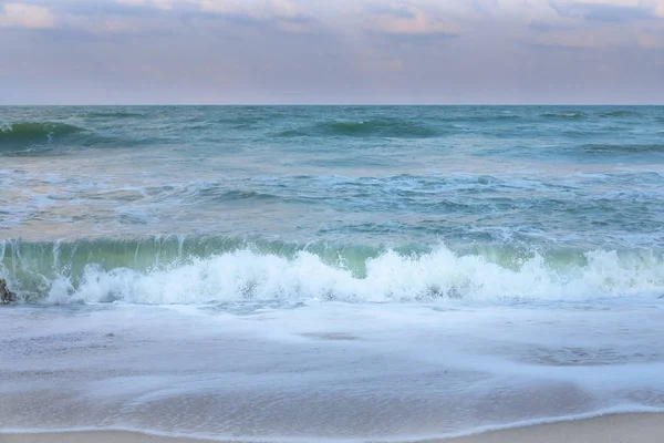 Vackra Pastell Solnedgång Himlen Med Molnlandskap Över Songkhla Havet — Stockfoto