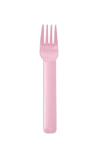 Plastic fork isolated on white background — Stock Photo, Image