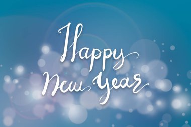 Mutlu yıllar mesajı, elle çizilmiş harfler..