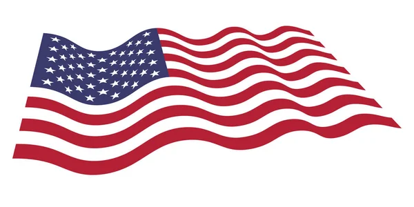 Vector USA flag on white background. Vector template for banner or other production on the veterans day on November. — Stock Vector