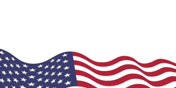 Флаг США на белом фоне. Векторный шаблон для баннера или другого производства в день ветеранов в ноябре . — стоковый вектор