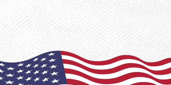 Флаг США на белом фоне. Векторный шаблон для баннера или другого производства в день ветеранов в ноябре . — стоковый вектор