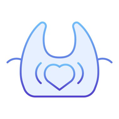 Bebek önlüğü düz simge. Çocuk önlüğü mavi simgeler moda düz stil. Kıyafet gradyan tasarımı, web ve uygulama için tasarlanmış. Eps 10.