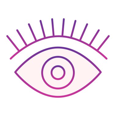 Kirpiklerin düz simgesi. Göz moru simgeleri son moda düz stilde. Güzellik gradyanı tasarımı, ağ ve uygulama için tasarlanmış. Eps 10.