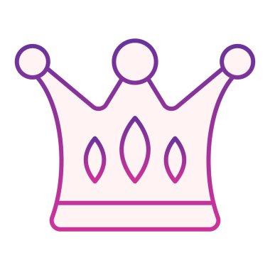 Taç düz simge. Son moda düz stil kraliyet mor simgeleri. Görkemli gradyan stil tasarımı, web ve uygulama için tasarlandı. Eps 10.