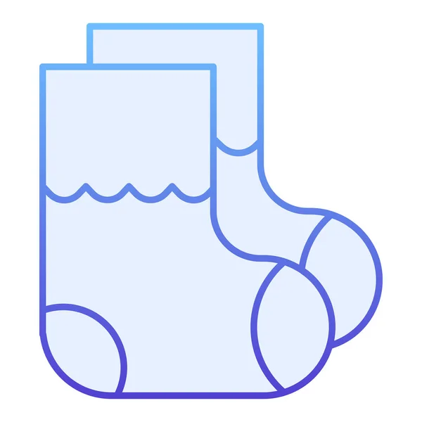 Kids socks flat icon. Baby socks blue icons in trendy flat style. Kid clothes gradient style design, designed for web and app. Eps 10. — Stock Vector