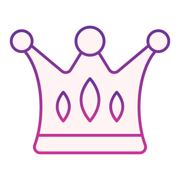 Ícone plano da coroa. Royalty ícones roxos em estilo moderno plana. Majestic design estilo gradiente, projetado para web e app. Eps 10 . — Vetor de Stock