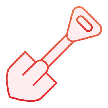 Kürek düz simge. Düz moda araç kırmızı simgeleri. Kazıcı gradyan stil tasarımı, web ve uygulama için tasarlandı. Eps 10.