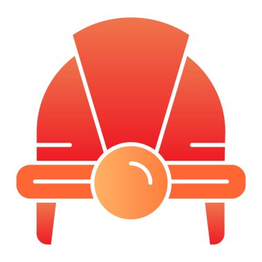 İnşaat miğferi düz simgesi. Moda düz stil miğfer renk simgeleri. Koruyucu şapka gradyan tasarımı, web ve uygulama için tasarlanmış. Eps 10.