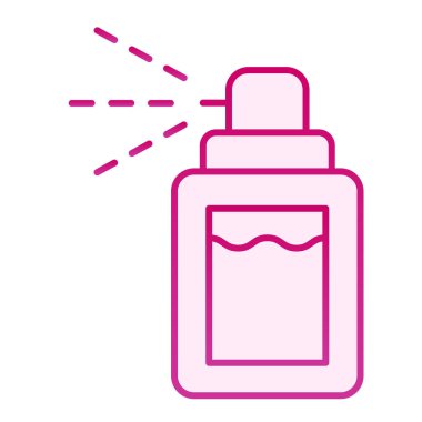 Aerosol yassı simgesi. Düz moda deodorant pembe ikonlar. Sprey gradyan tasarımı, web ve uygulama için tasarlandı. Eps 10.