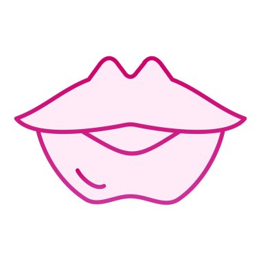Dudaklar düz simge. Düz moda pembe simgeleri öpün. Ağız gradyanı tasarımı, web ve uygulama için tasarlanmış. Eps 10.