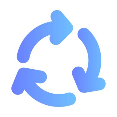 Düz simge değişimi. Doğa renk ikonlarının modaya uygun düz bir şekilde geri dönüşümü. Ağ ve uygulama için tasarlanmış dairesel gradyan stil tasarımı. Eps 10.