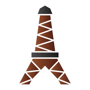 Eyfel Kulesi düz ikonu. Paris renk simgeleri modaya uygun düz stil. Fransız mimari gradyan tarzı tasarım, web ve uygulama için tasarlandı. Eps 10.