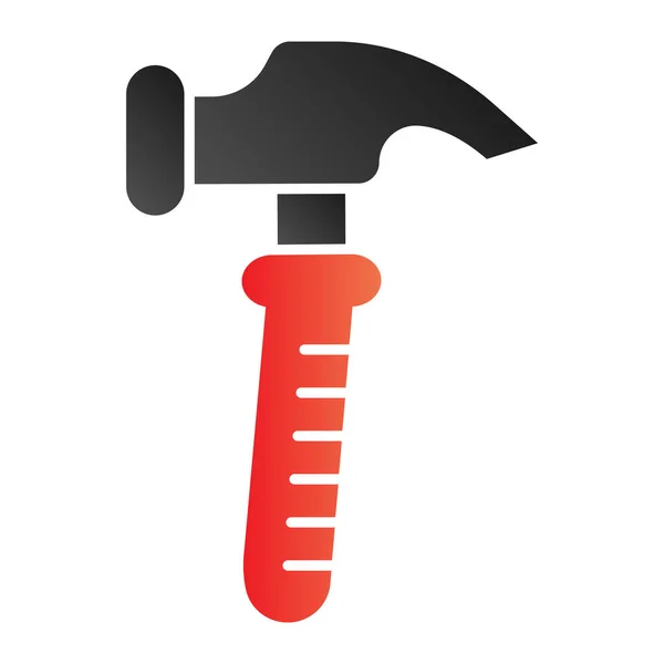 Hammer flat icon. Construction tool color icons in trendy flat style. Instrument gradient style design, designed for web and app. Eps 10. — Stock Vector