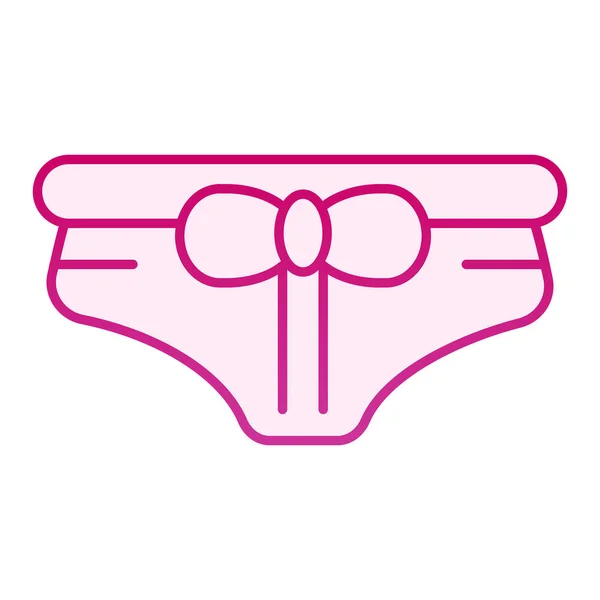 Mutandine icona piatta. Ragazze panty icone rosa in stile piatto alla moda. Donna design stile sfumatura underware, progettato per il web e app. Eps 10 . — Vettoriale Stock